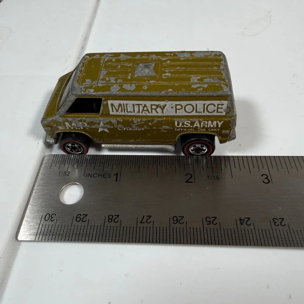 Hot Wheels Super Van Military Police Army 1974 Redline Green Hong Kong Vintage